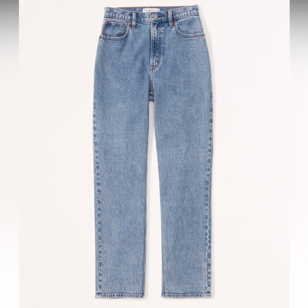 Abercrombie & Fitch Curve Love Ultra High Rise 90s Straight Jean